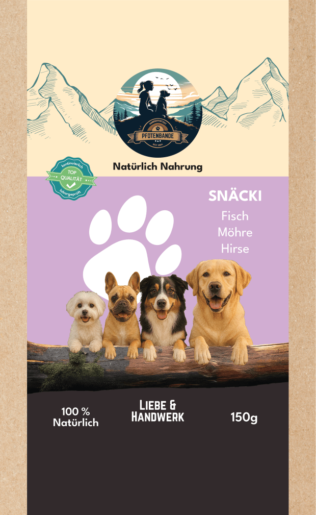 Snäcki - Fisch Möhre Hirse - Pfotenbande