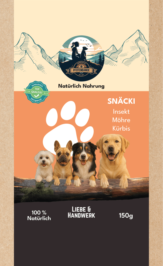 Snäcki - Insekt Möhre Butternut - Kürbis - Pfotenbande